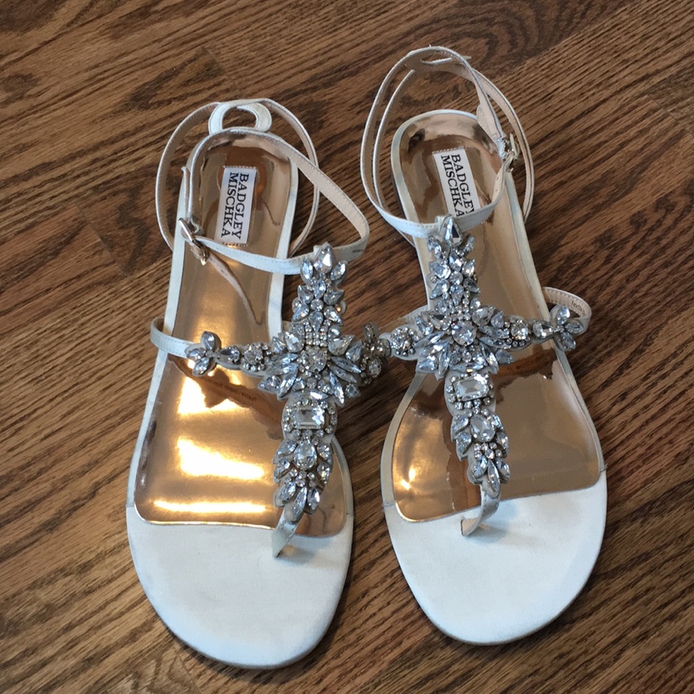 Badgley Mischka Crystal Embellished Sandal